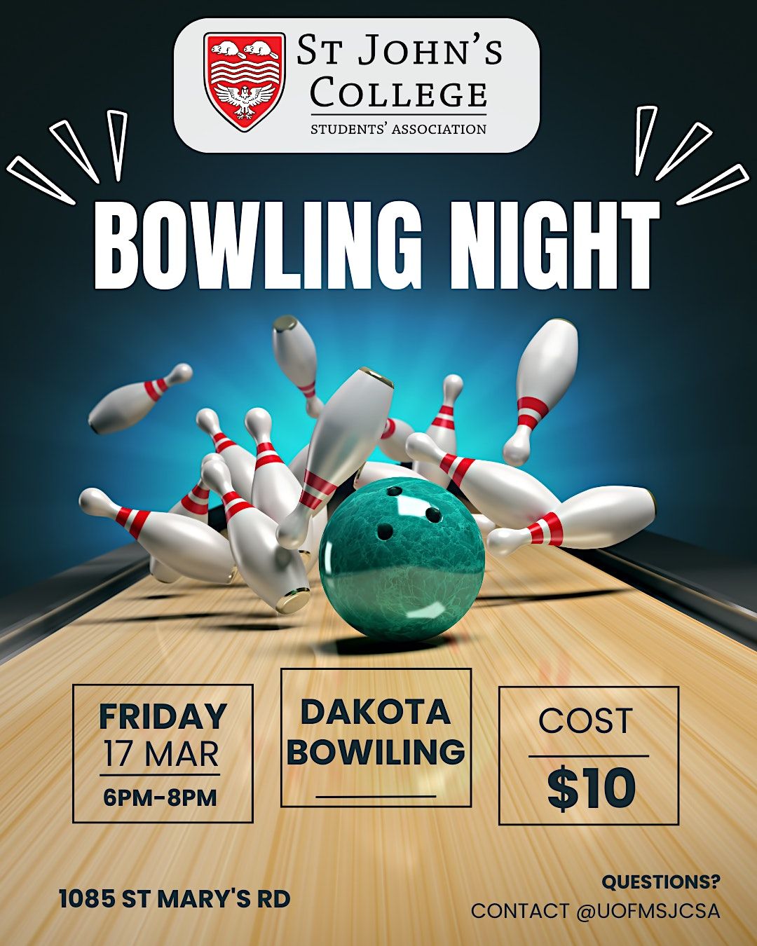 Bowling Night Dakota Bowling Ltd, Winnipeg, MB March 17, 2023