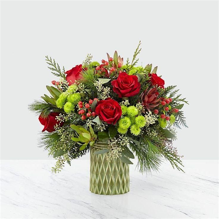 Sips and Stems-Christmas Centerpiece