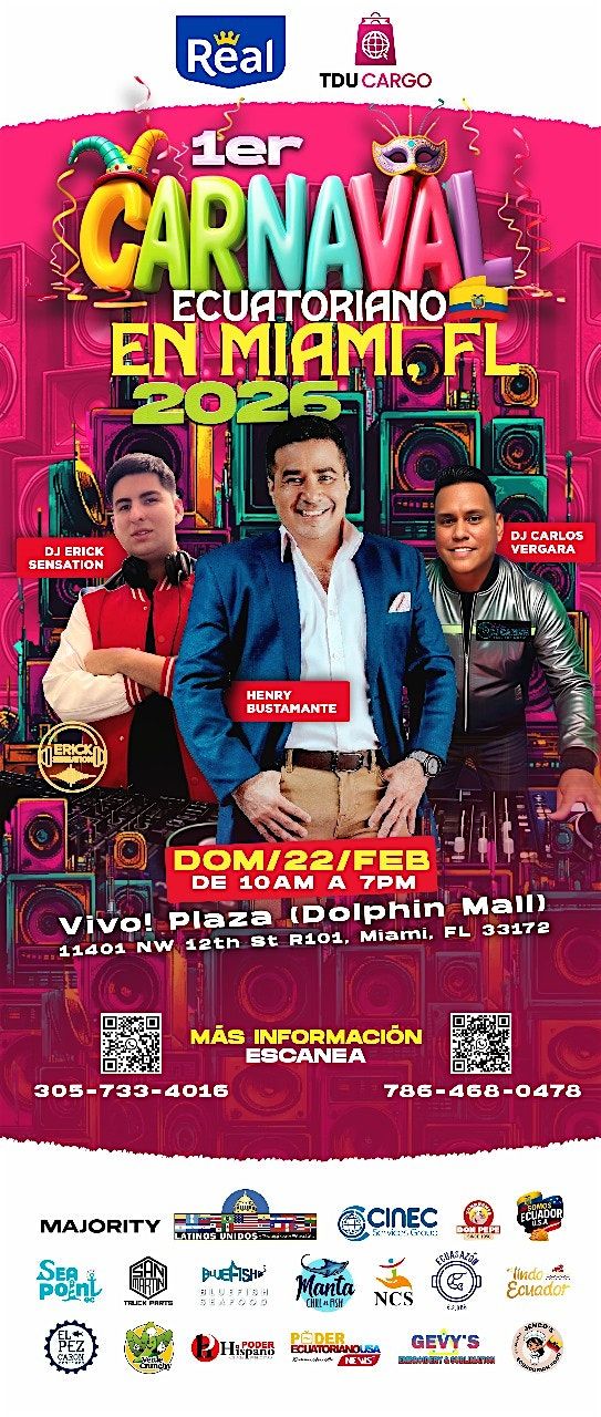 Primera Edici\u00f3n Carnaval Ecuatoriano En Miami Fl 2026