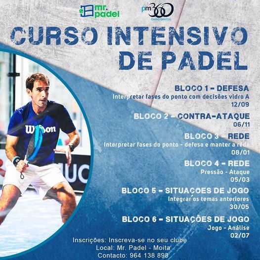 CURSO INTENSIVO DE PADEL, com D\u00e1rio Santos