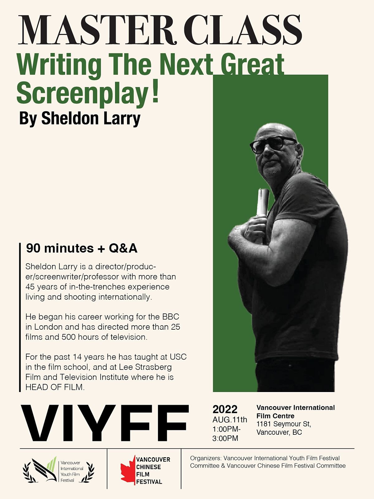 Larry Sheldon Master Class with Sheldon Larry: Writing the Next Great (Short ...