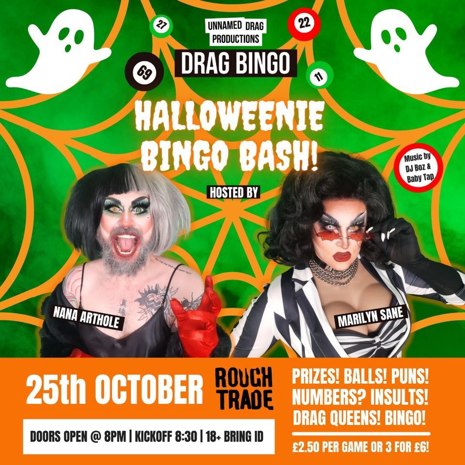 Drag Bingo Halloween Special Rough Trade Nottingham October 25, 2022