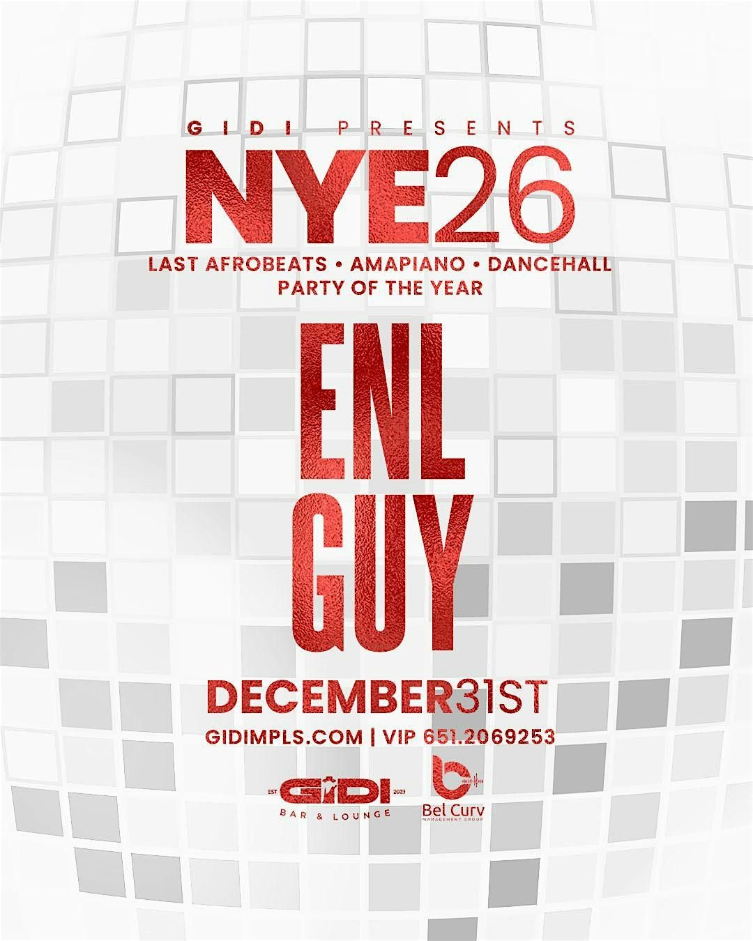NYE 26 - Last Afrobeats x Amapiano x Dancehall party of 2025