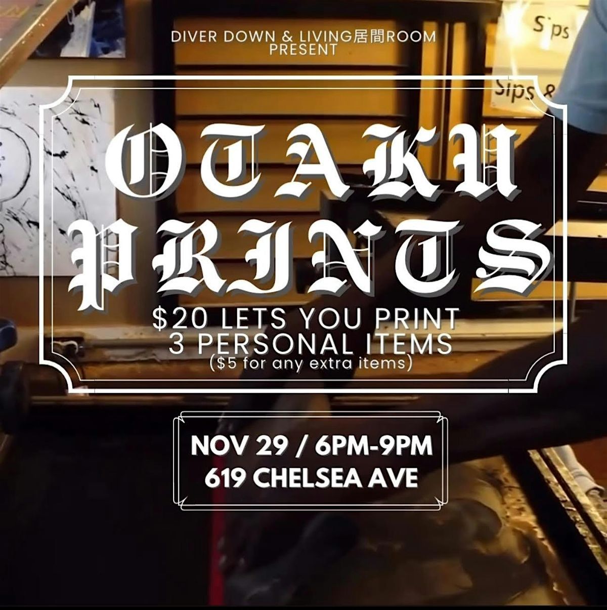 OTAKU PRINTS (screen printing class)