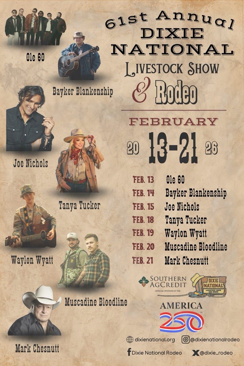 Dixie National Rodeo featuring Waylon Wyatt at Mississippi Coliseum