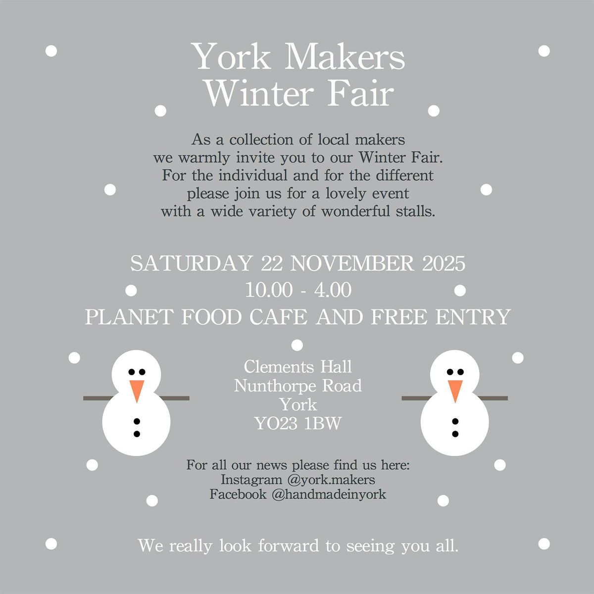 York Makers Winter Fair