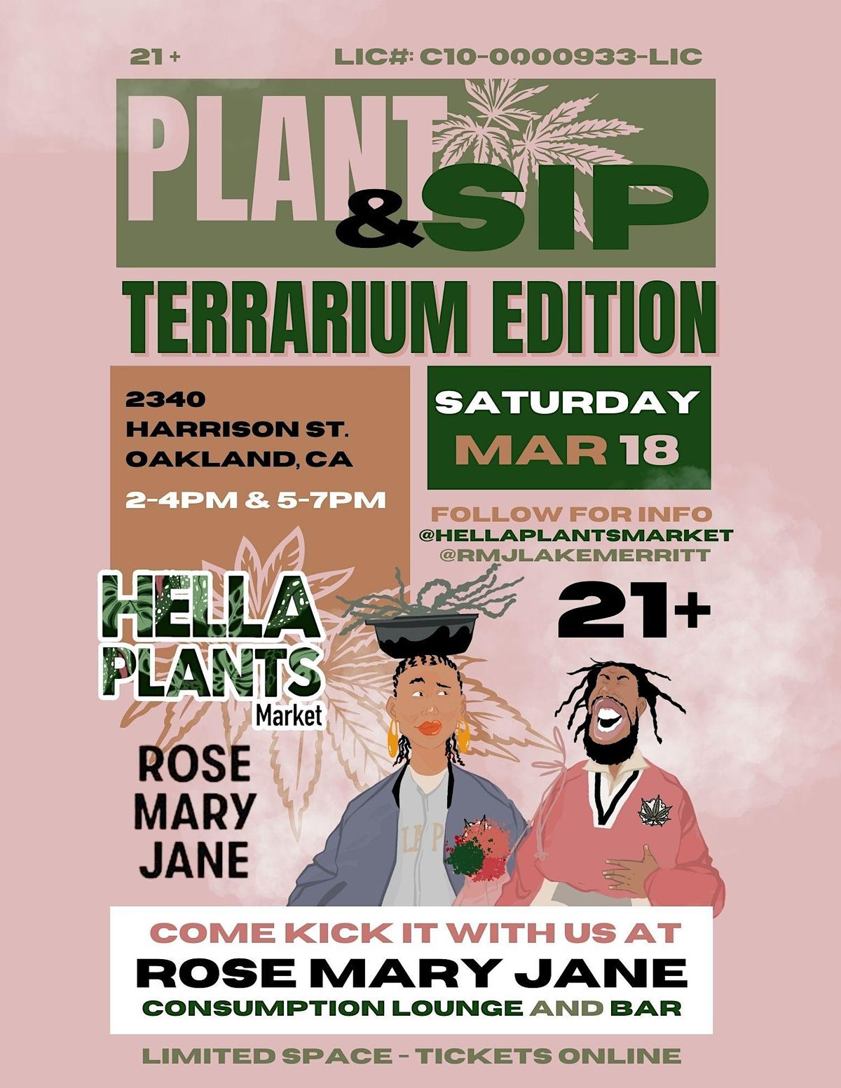 Plant & Sip Terrarium Edition At Rose Mary Jane Consumptions lounge