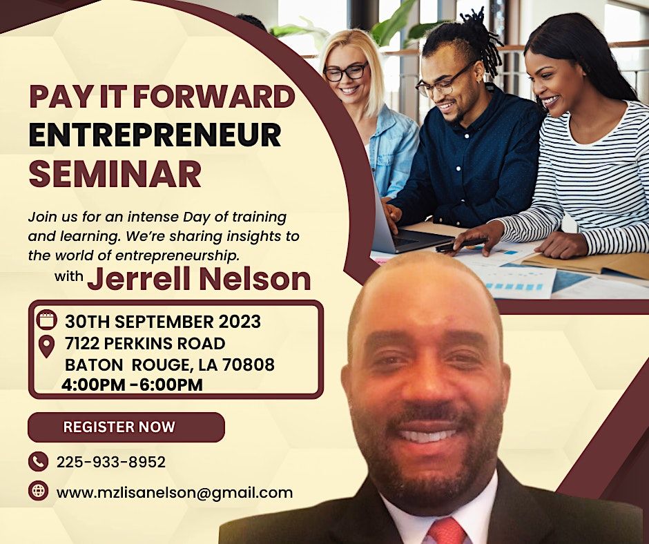 Pay It Forward Entrepreneur Seminar