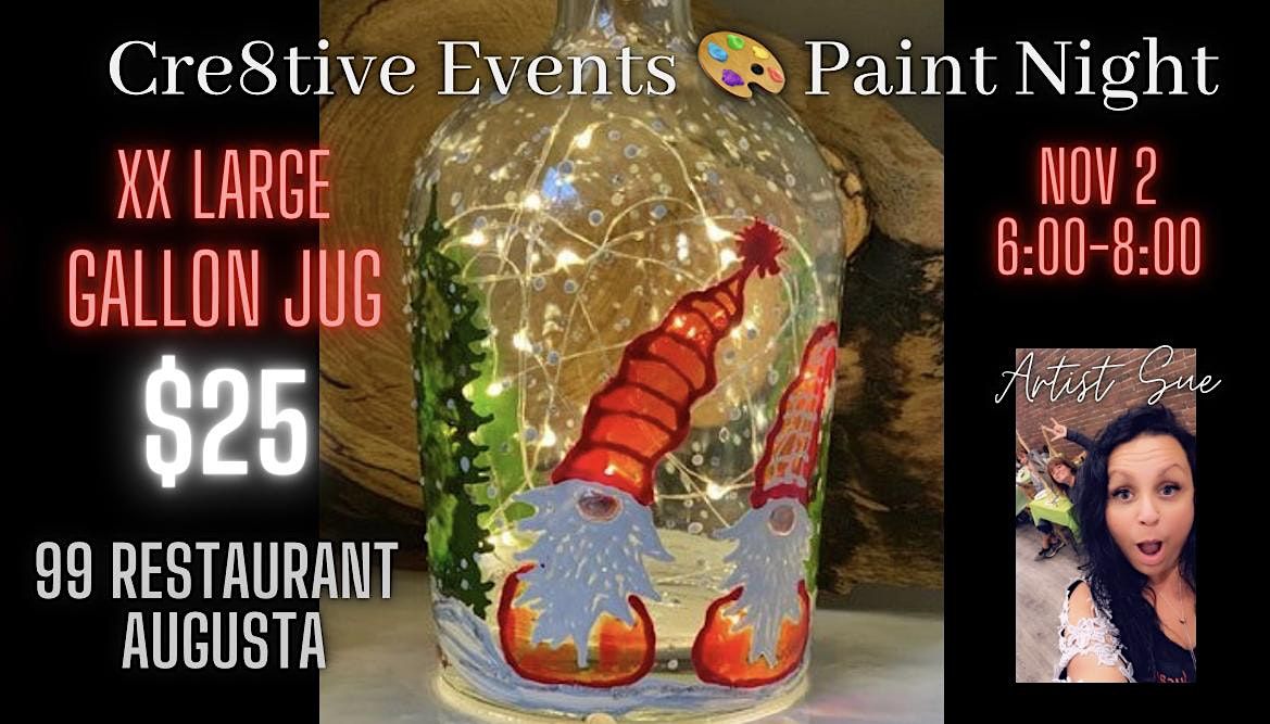 $25 LIGHTED - XXL Gallon Jug GNOME - 99 Restaurant Augusta