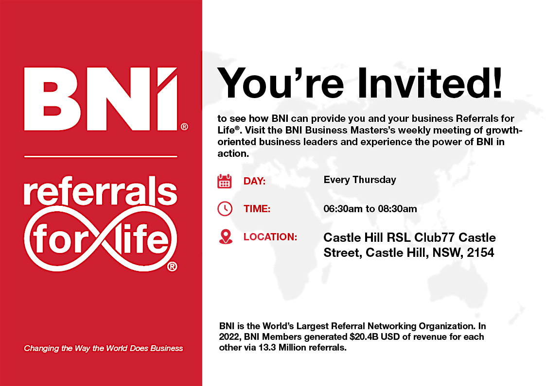 BNI Business Masters Open Day!!