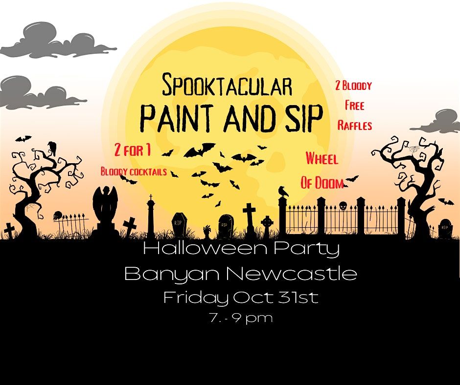 Paint Sip Halloween Banyan Newcastle