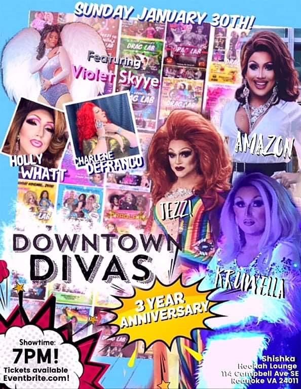 Downtown Divas Drag Show Shishka Mediterranean Grill and Hookah Bar
