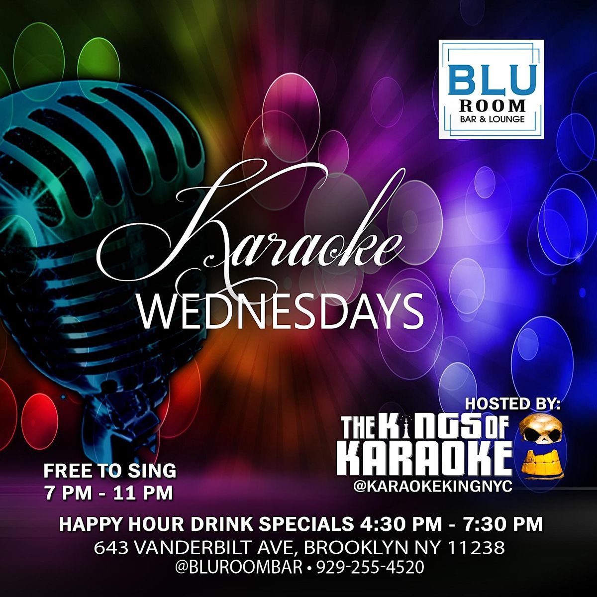 Karaoke Wednesdays at the Blu Room Bar & Lounge