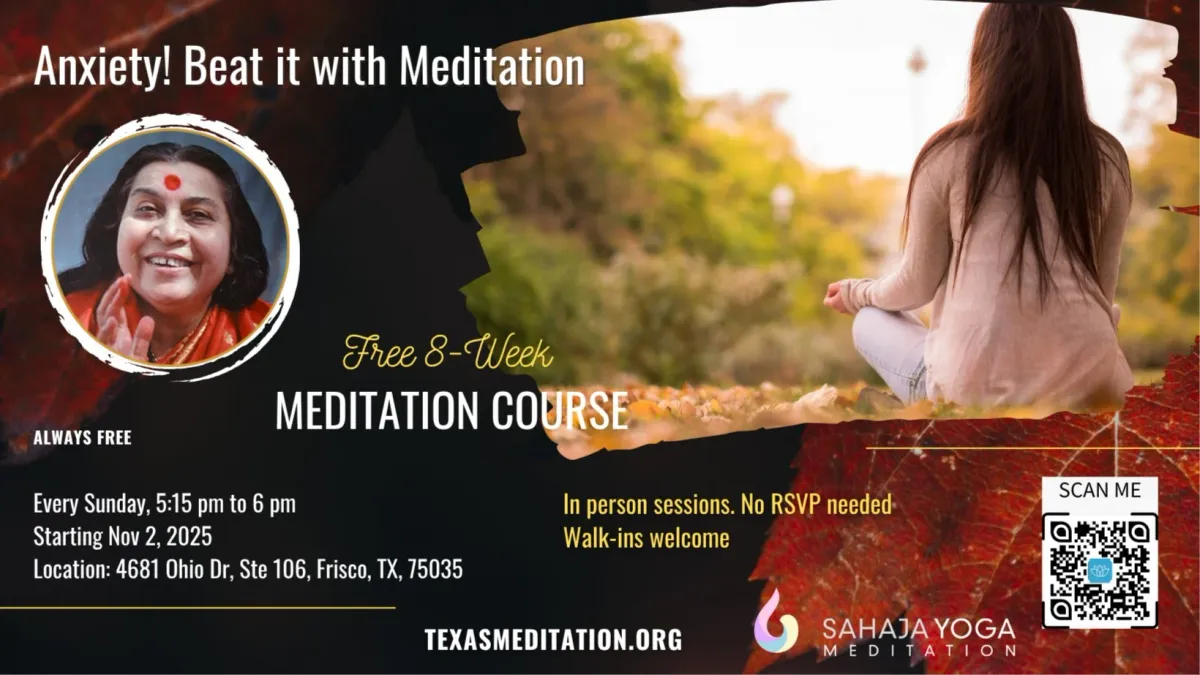 Free In-person Meditation sessions in Frisco, TX