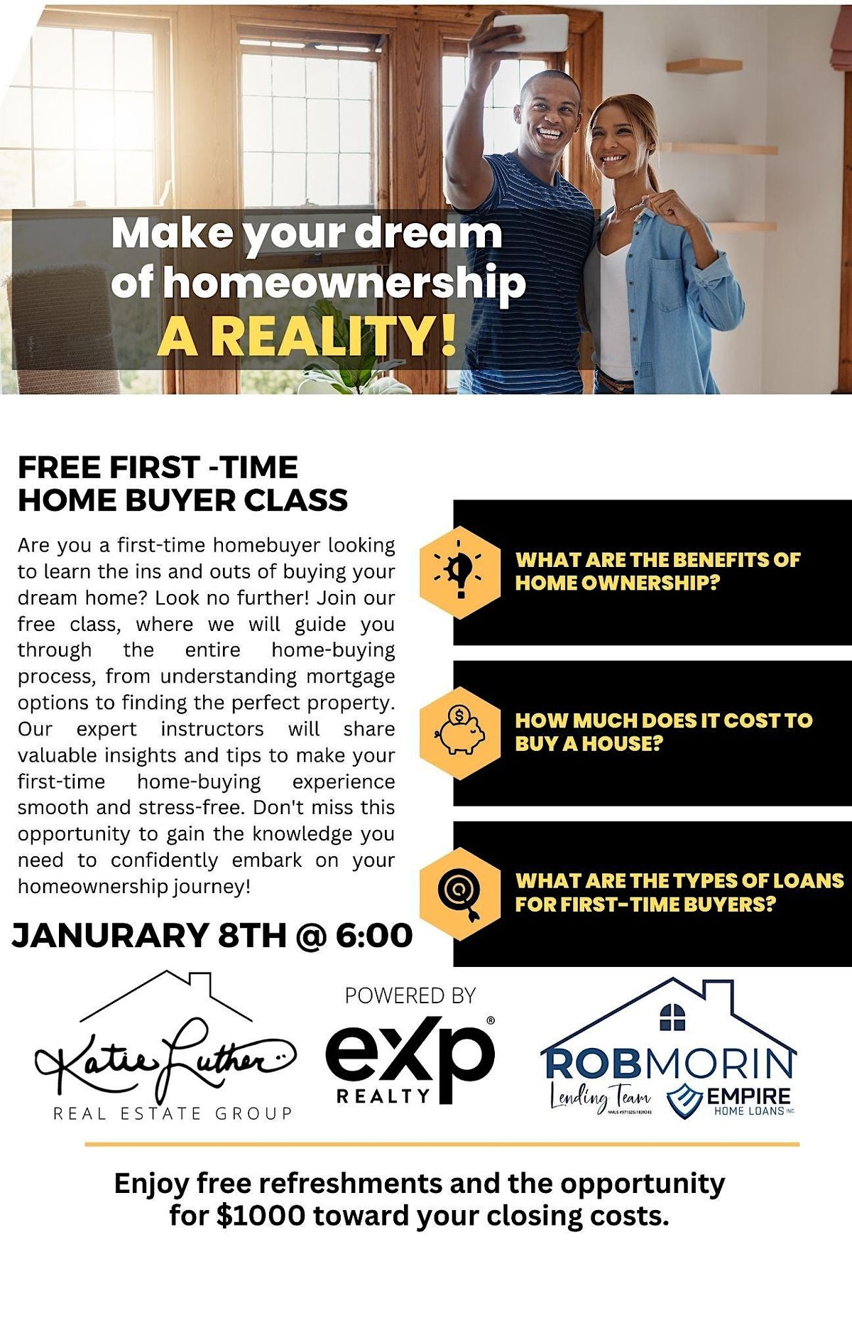 First-Time Homebuyers Seminar!$! Tickets, Sat, Jan 13, 2024 at 10:00 AM