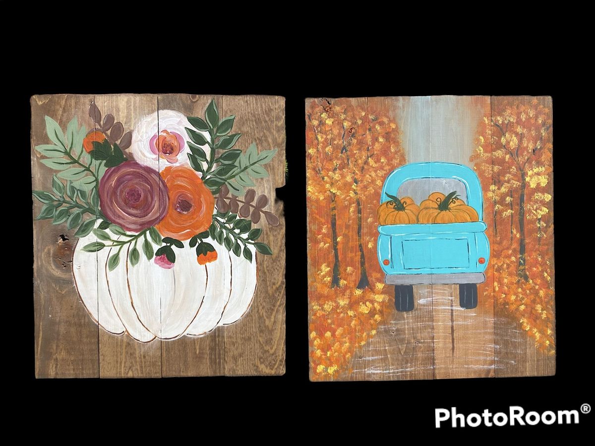 Paint and Pallets Fall Edition Rustic Cork Wine Bar, Lake Stevens, WA