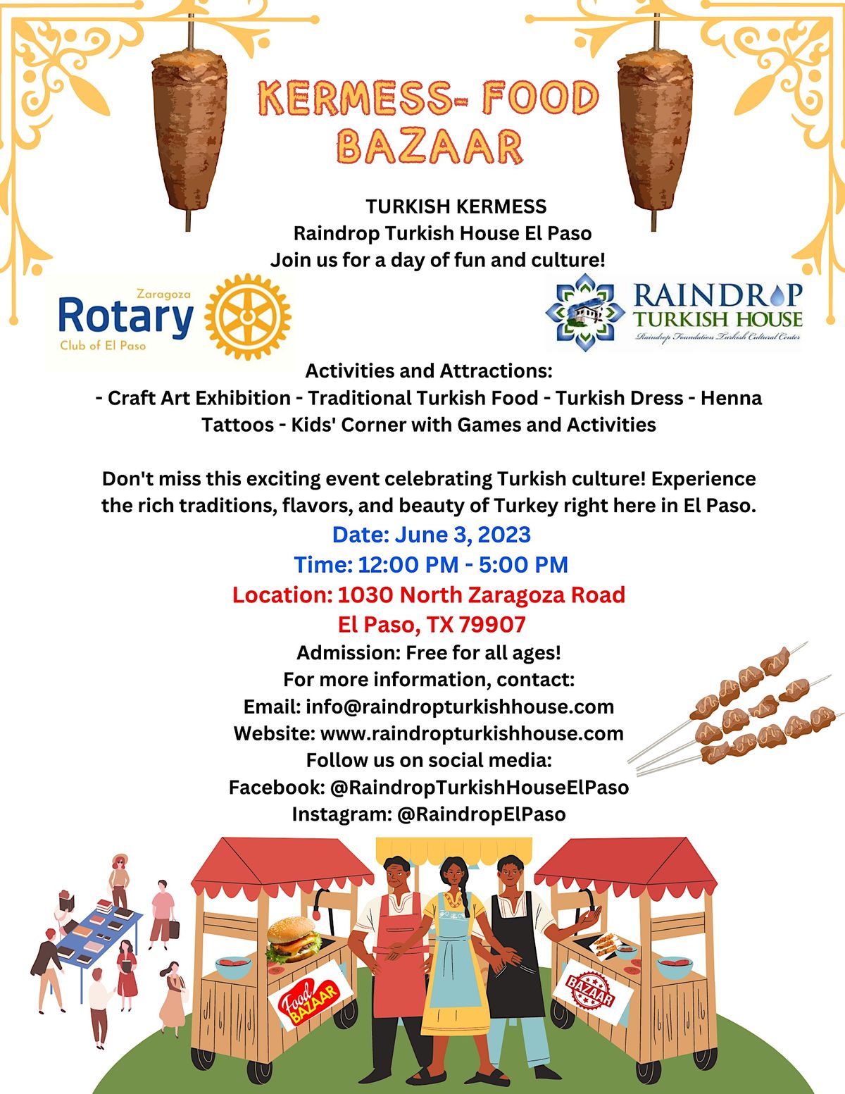 Raindrop Turkish House El Paso TURKISH KERMES & FOOD BAZAAR