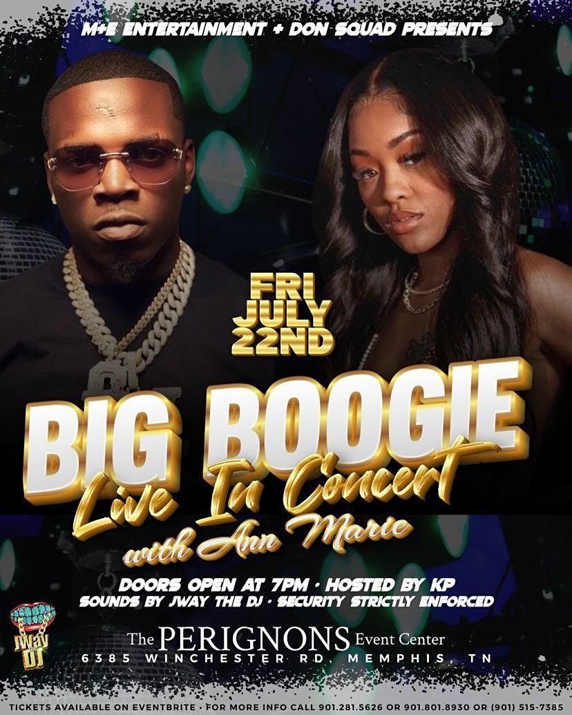 Big Boogie & Ann Marie Live In Concert July 22nd Perignons Restaurant