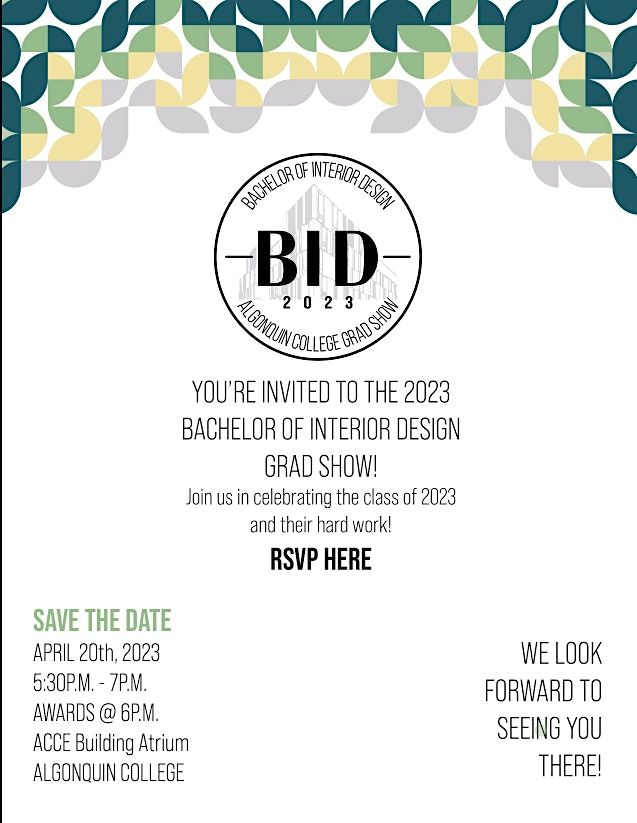 Bachelor of Interior Design Grad Show 2023 at Algonquin College Ottawa ...