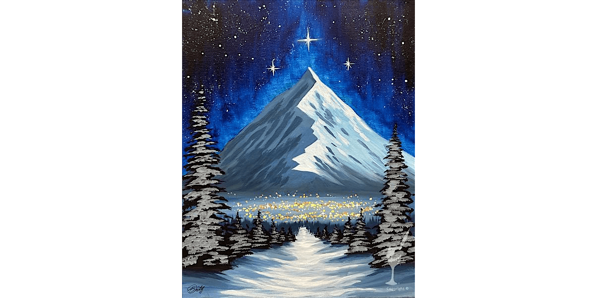 Winter Night in the Mountains - Paint and Sip in Denver | Classpop!\u2122