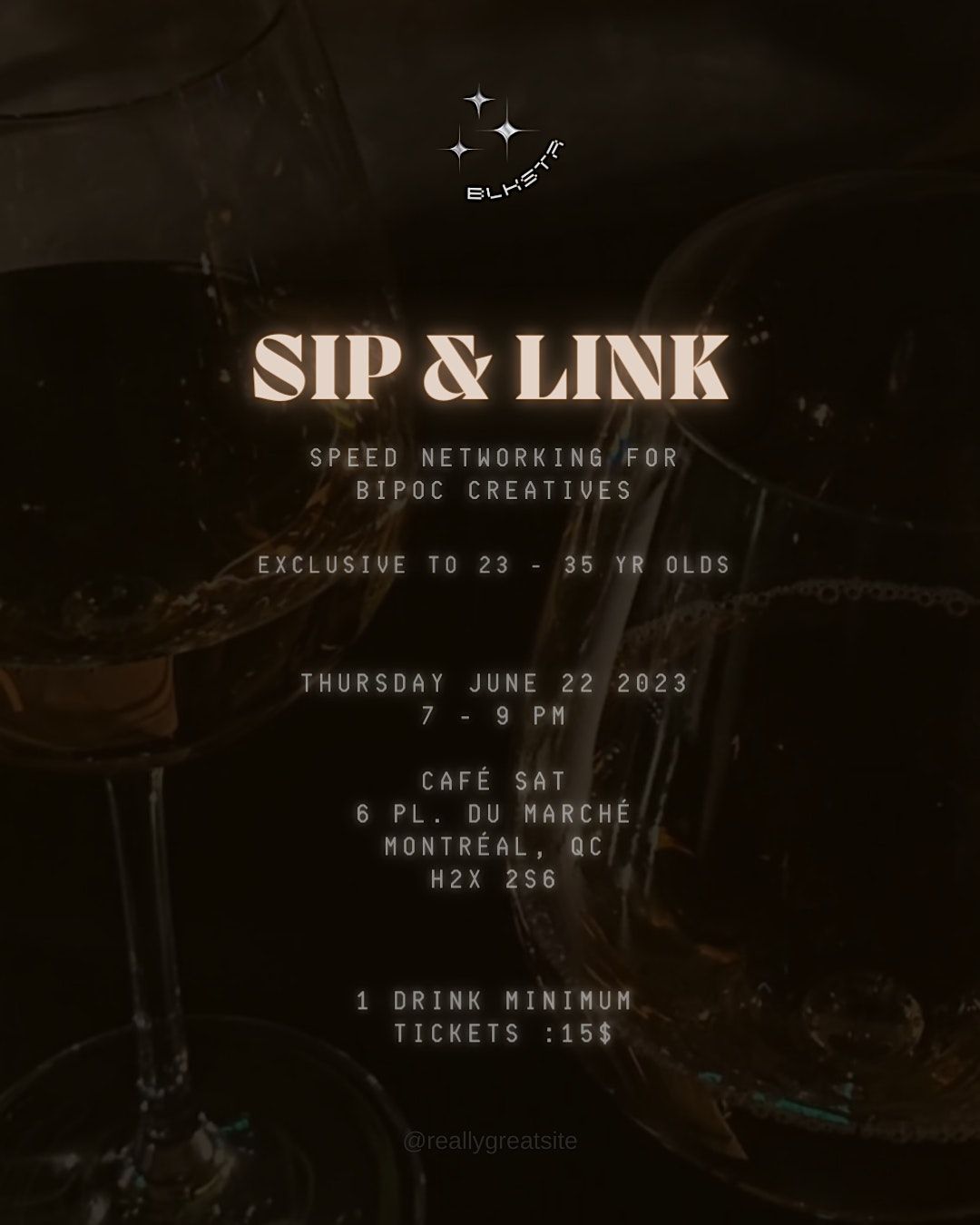 SIP & LINK Networking Event for BIPOC creatives Café SAT, Montréal