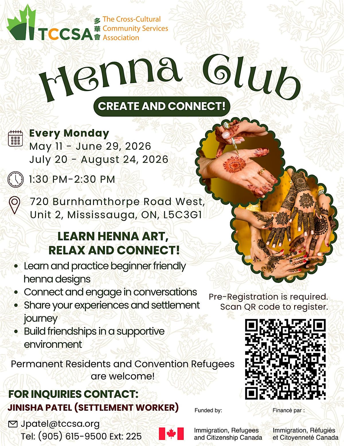 Henna Club : Create and Connect (Permanent Residents only)