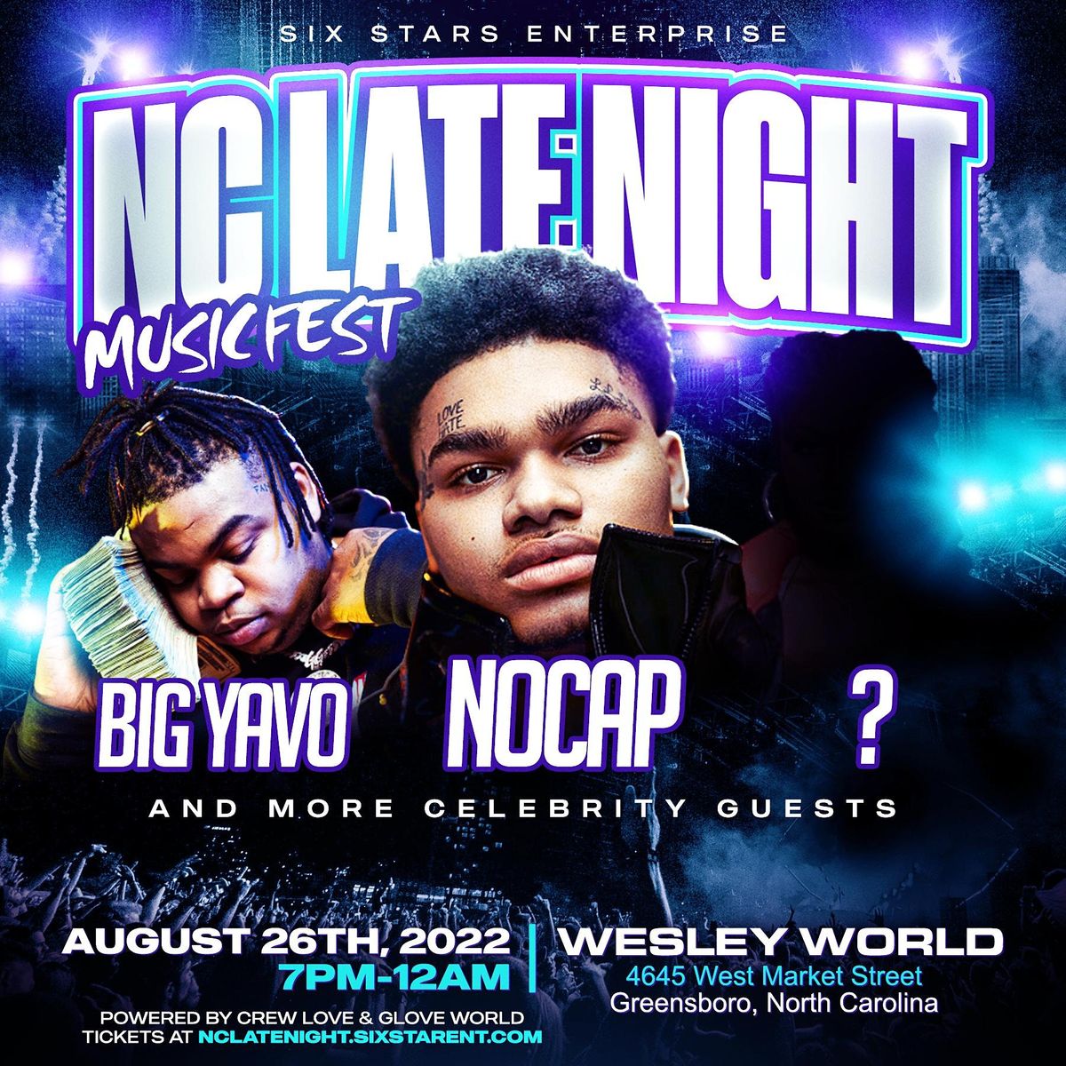 NC Late Night Music Fest(Nocap, Big Yavo, Kali & More Celebrity Guests