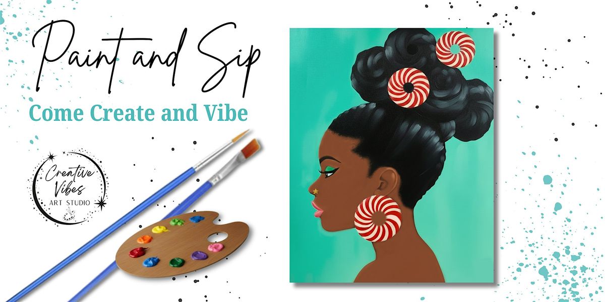 "Peppermint Diva" Paint and Sip | Creative Vibes Art Studio