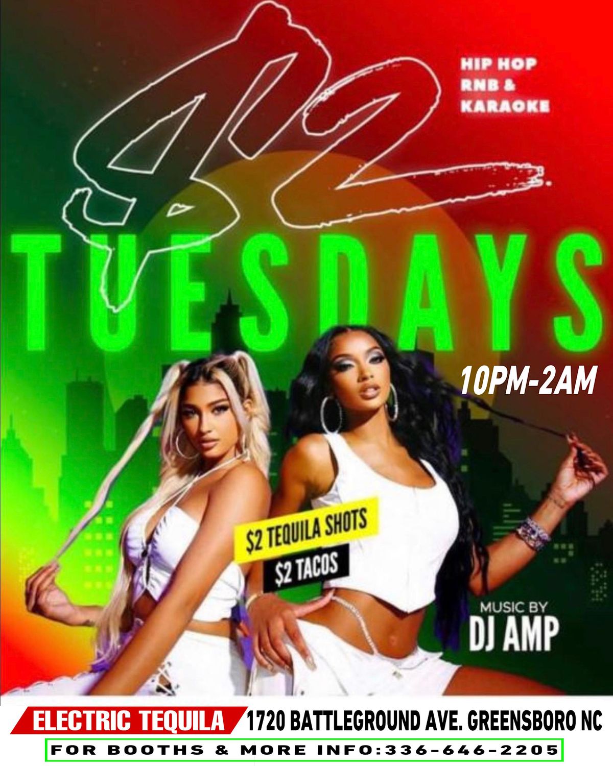 TIPSY 2UESDAY KARAOKE ELECTRIC TEQUILA ELECTRIC TEQUILA BAR & GRILL