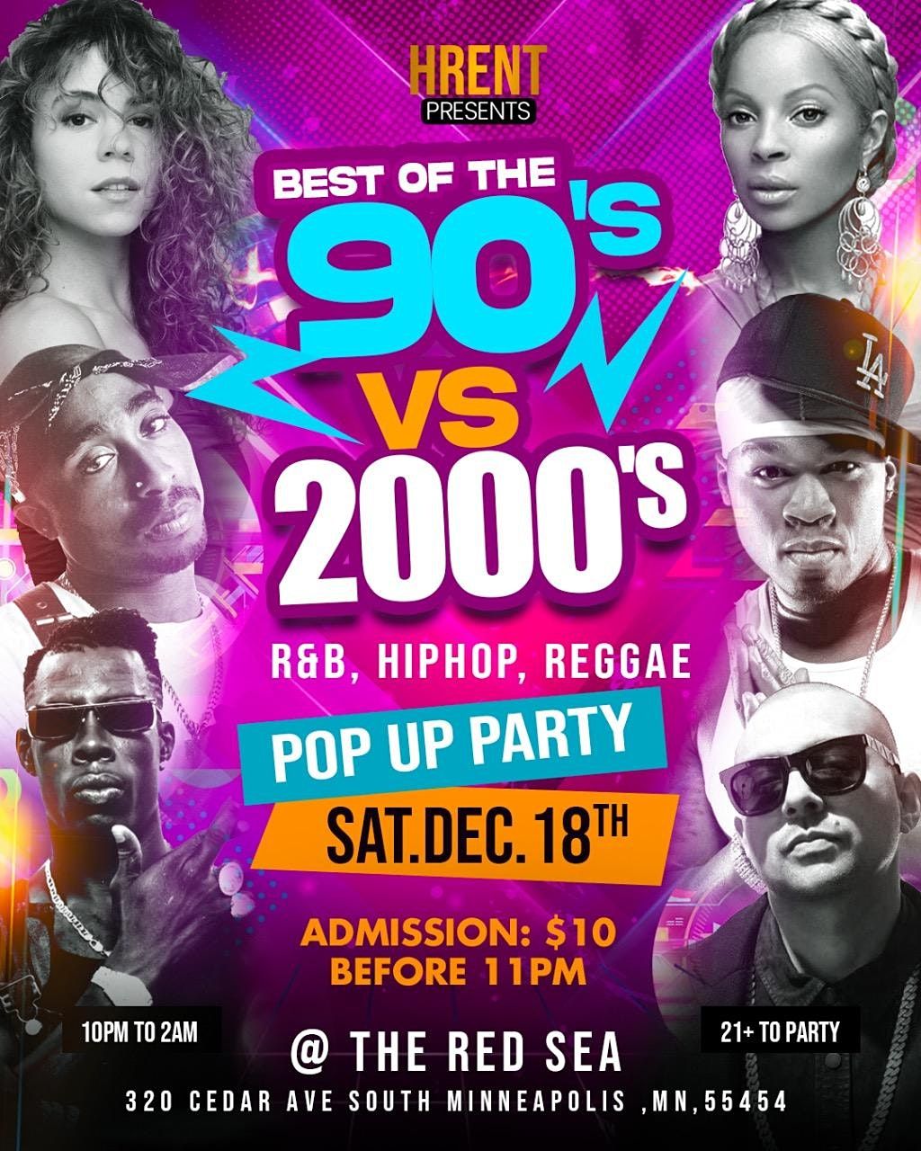 Best of the 90s vs 2000s Pop up Party