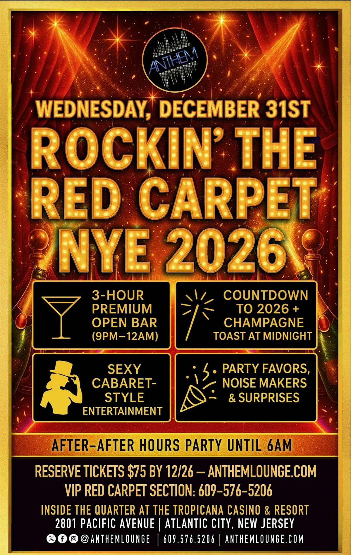 Rockin' The Red Carpet - NYE 2026 at Anthem