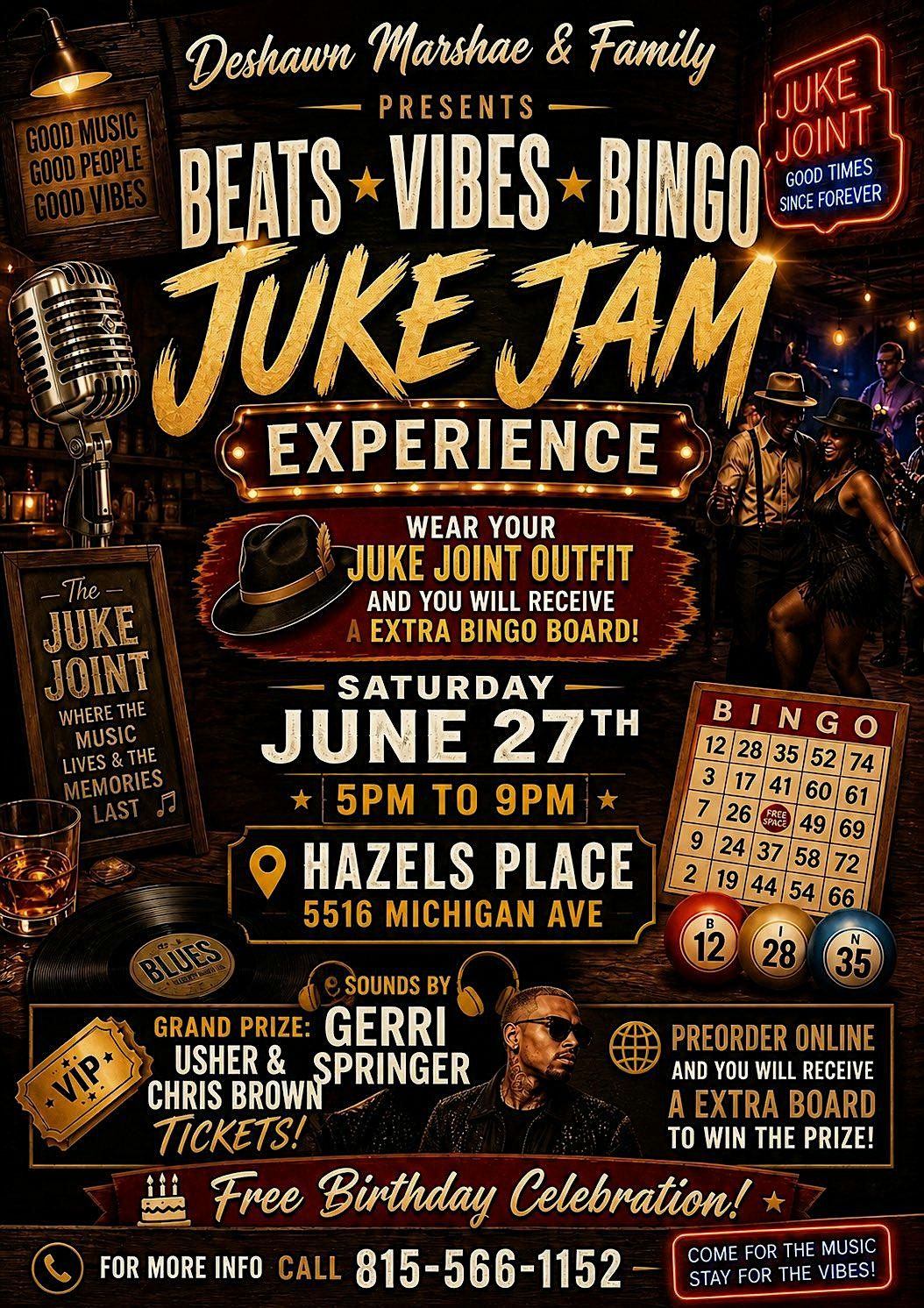 Beats Vibes and Bingo Juke Jam Experience