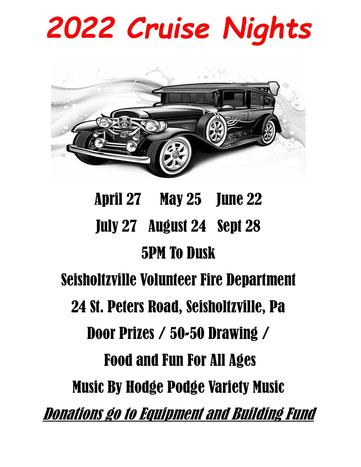 2022 Seisholtzville Fire Company CruiseIn Season Seisholtzville Fire