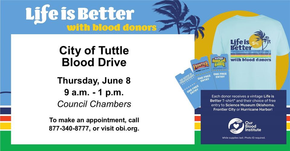 OBI Blood Drive City Of Tuttle OK Government June 8 2023 obi-blood-drive-city-of-tuttle-ok-government-june-8-2023