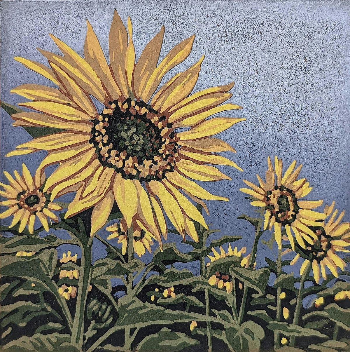 How to create a small floral  lino workshop with Alexandra Buckle