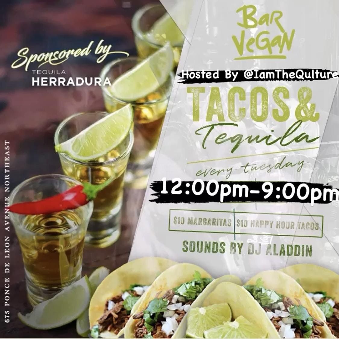 Taco Tuesday’s R&B Day Party at Bar Vegan in Ponce City Market Bar