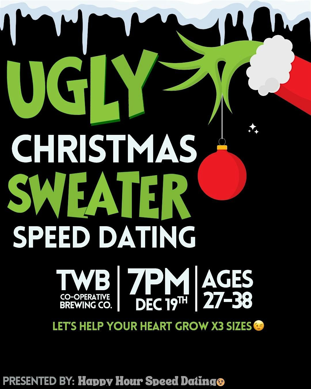 Ugly Sweater Christmas Party Speeddating 27-38@ TWB Co-op(Kitchener)