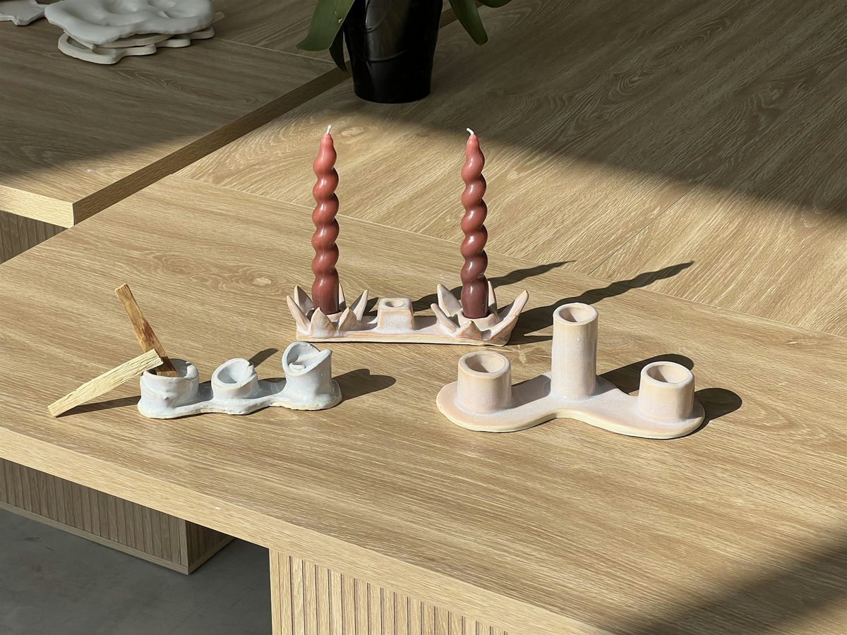 Ceramic Candle Holder Pottery Class - Intro to Pottery Workshop