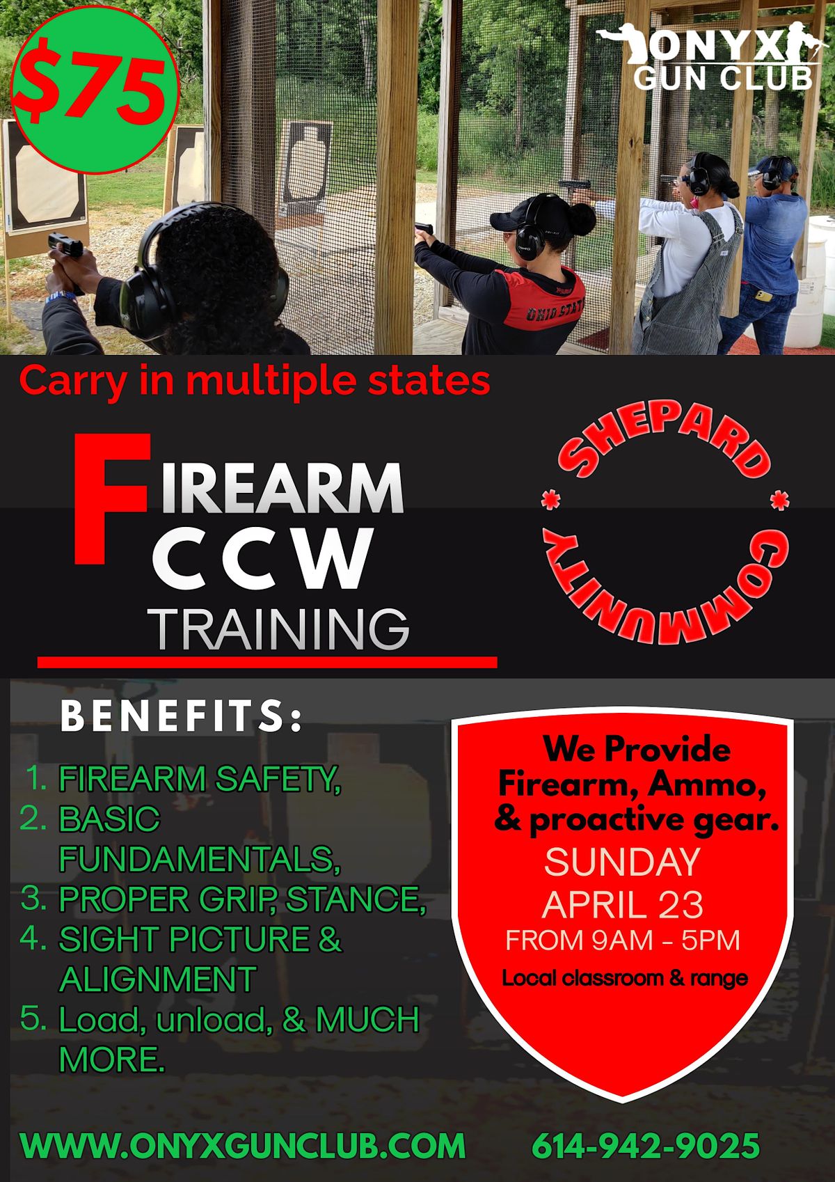 75 CCW All inclusive Class Sunday April 30th 1570 OH38, London, OH