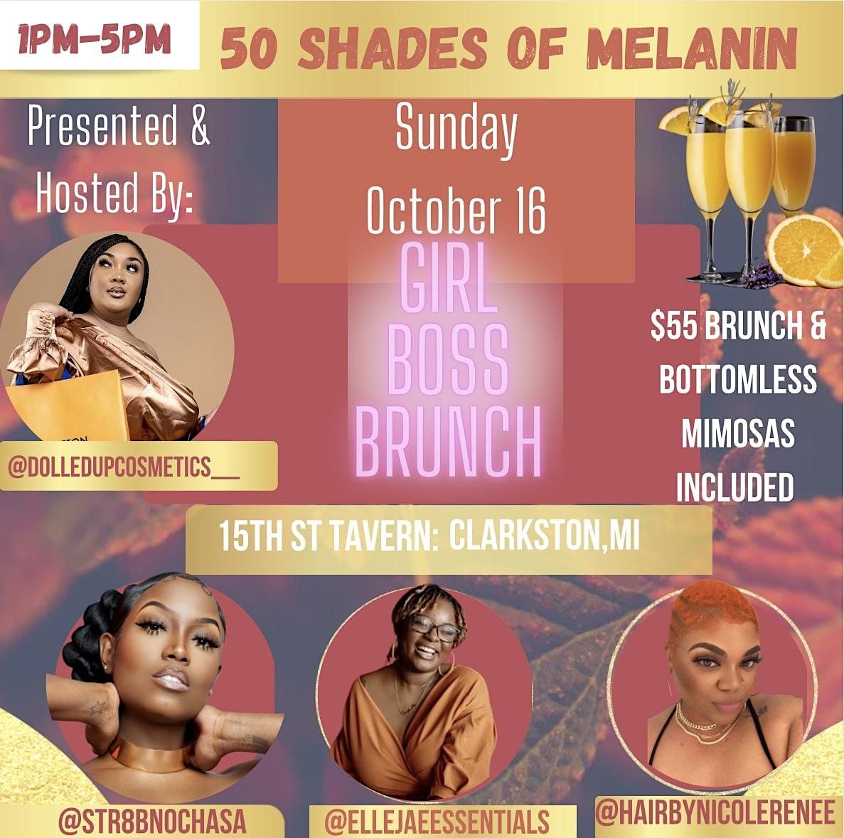 50 Shades of Melanin Girl Boss Brunch | 15th Street Tavern, Clarkston ...