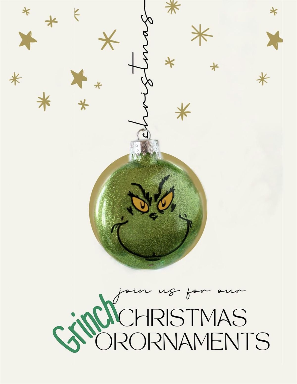 South Charleston Farmers Market Grinch Ornament making