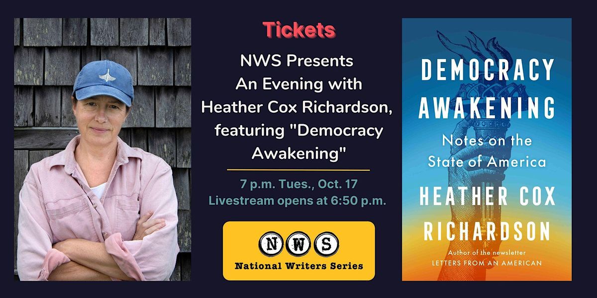 An Evening with Heather Cox Richardson,  "Democracy Awakening"