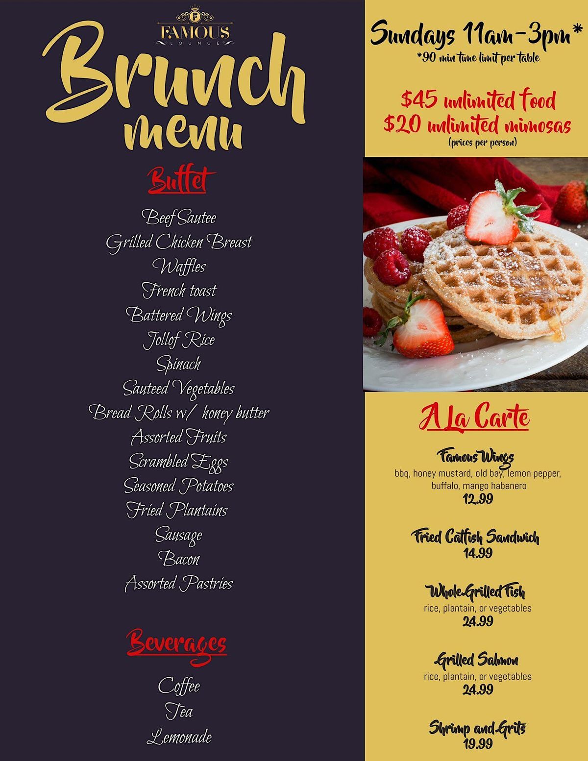 Famous Lounge Sunday Brunch (Live DJ)