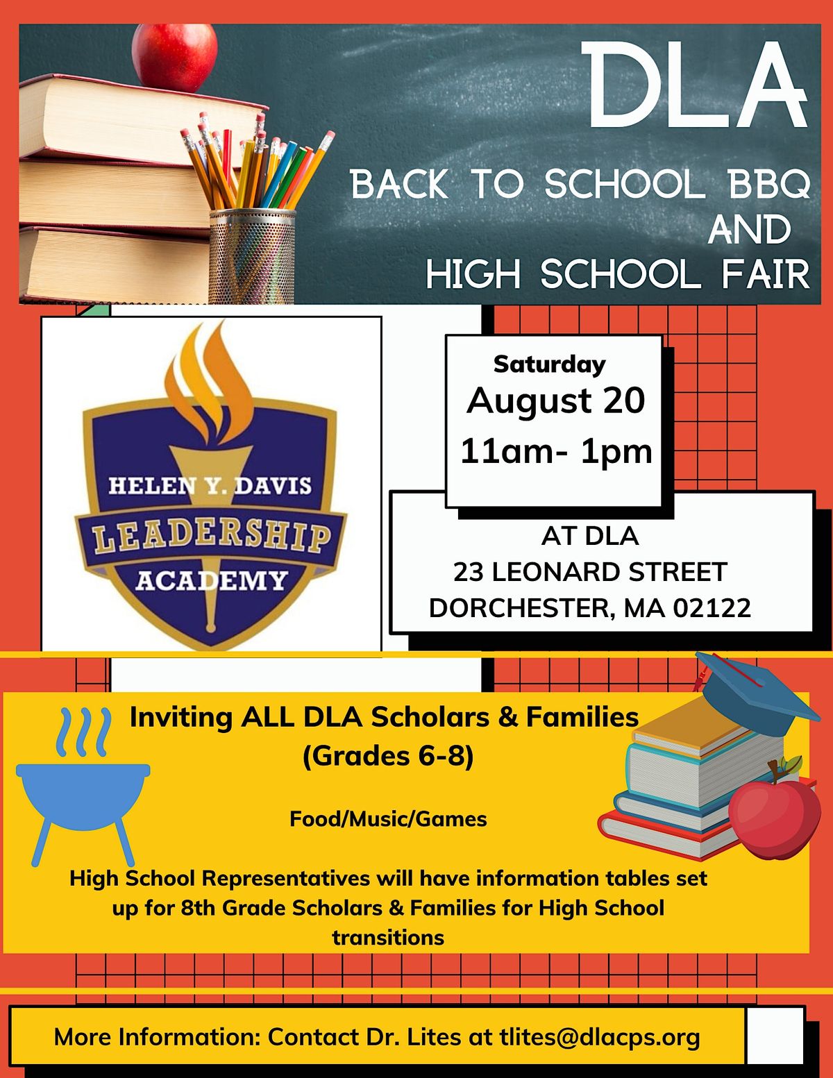 DLA Back to School BBQ 2022 Helen Y. Davis Leadership Academy Charter