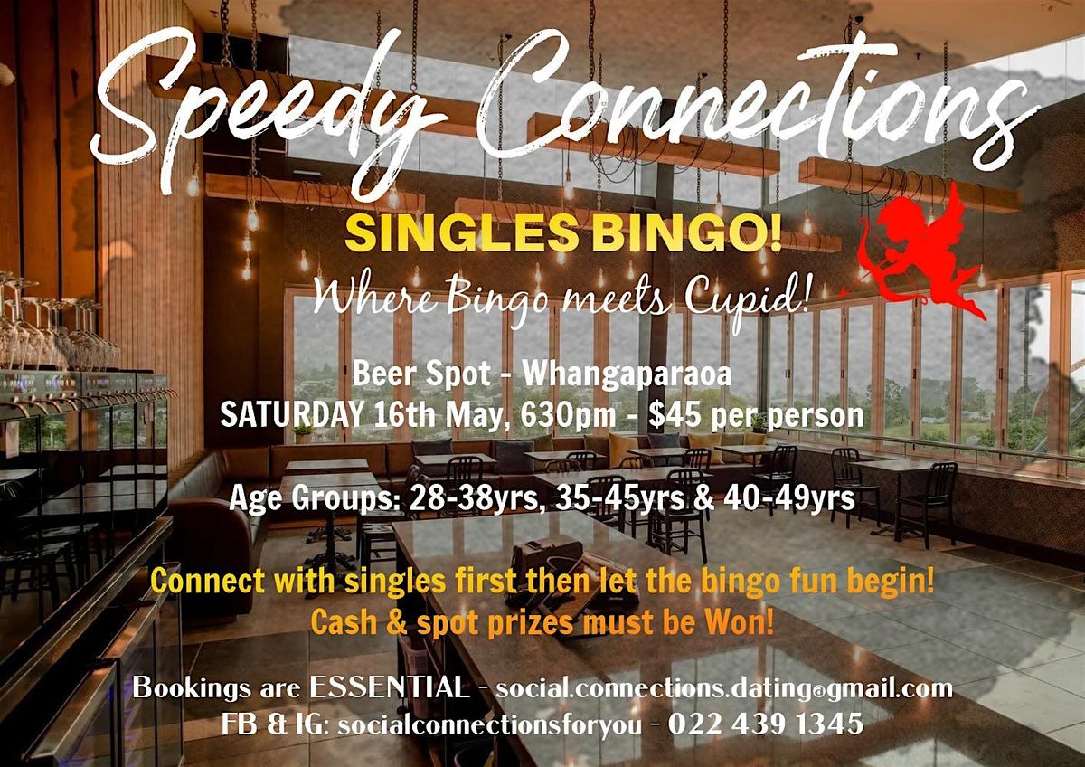 Speedy Connections in Whangaparaoa - SINGLES BINGO EVENT!