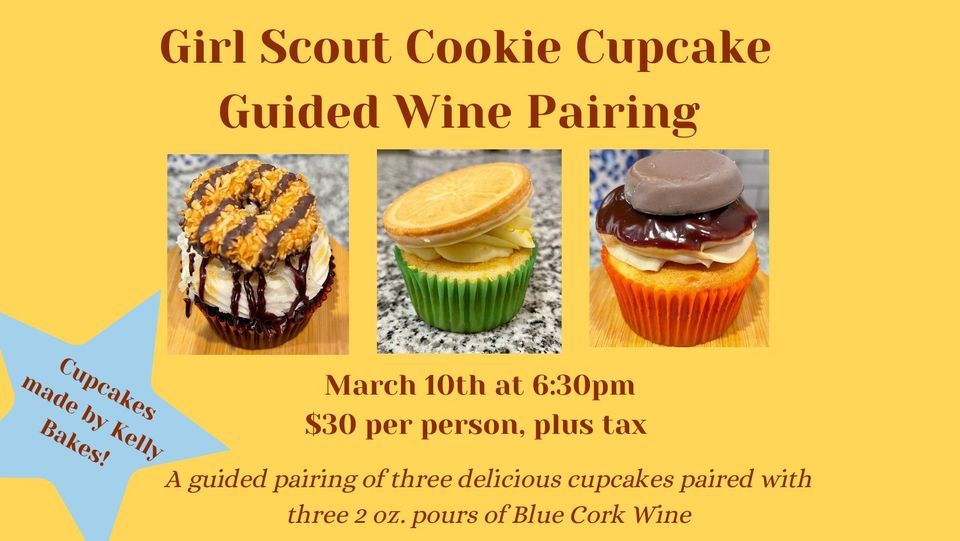 Girl Scout Cookie Cupcake Guided Wine Pairing Blue Cork Winery and