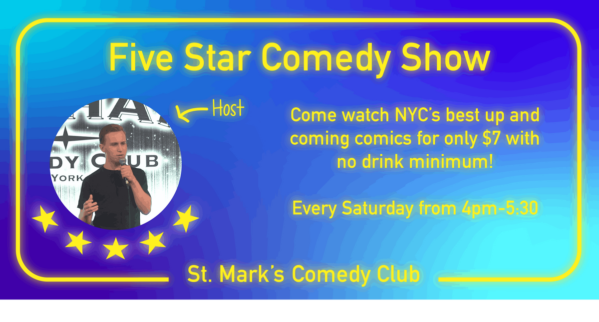 Five Star Comedy Show St Marks Comedy Club New York NY October five-star-comedy-show-st-marks-comedy-club-new-york-ny-october