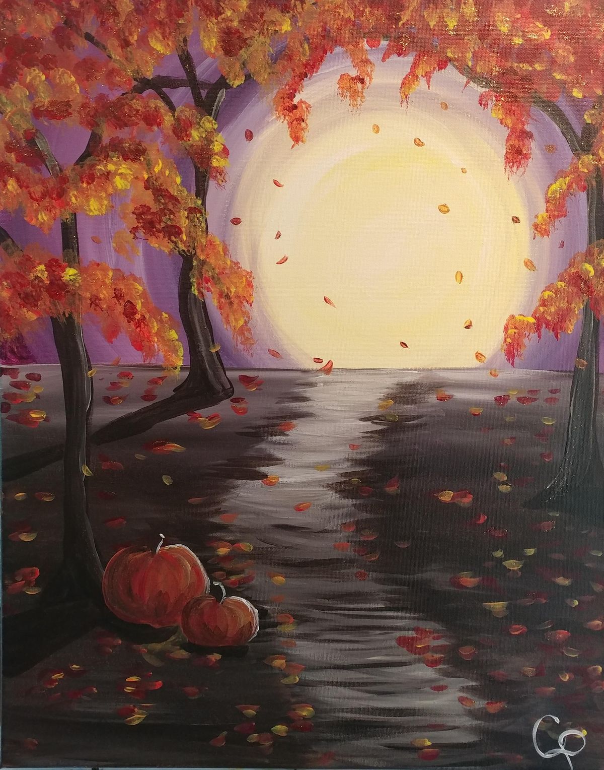 Paint Party 'Path in the Fall' @ Jackrabbit Brewing with Creatively Carrie!