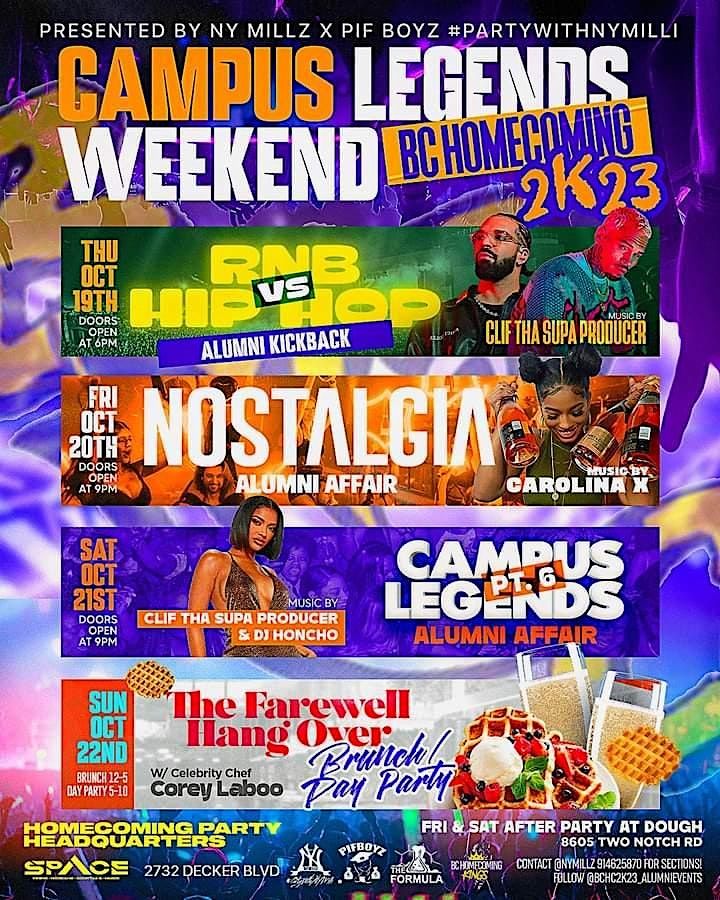 CAMPUS LEGEND WEEKEND BENEDICT HOMECOMING ( NOSTALGIA X CAMPUS LEGEND 6 ...