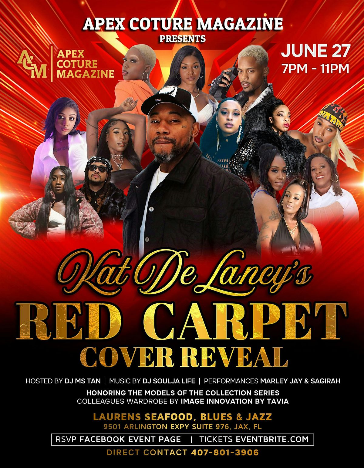 Kat DeLancy's Red Carpet Cover Reveal Powered by Apex Coture Magazine